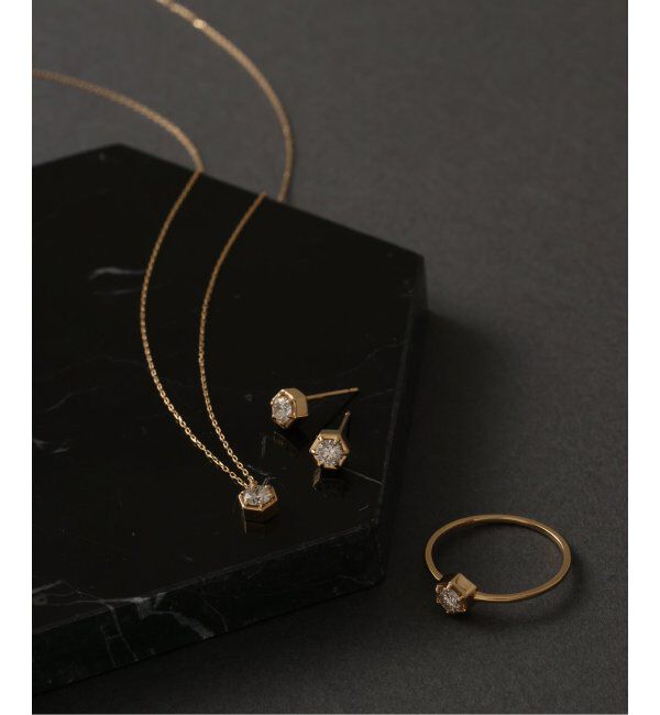 Lilas by Spick&Span「0.18ct六角ダイヤピアス K18（両耳）」|ピアス|