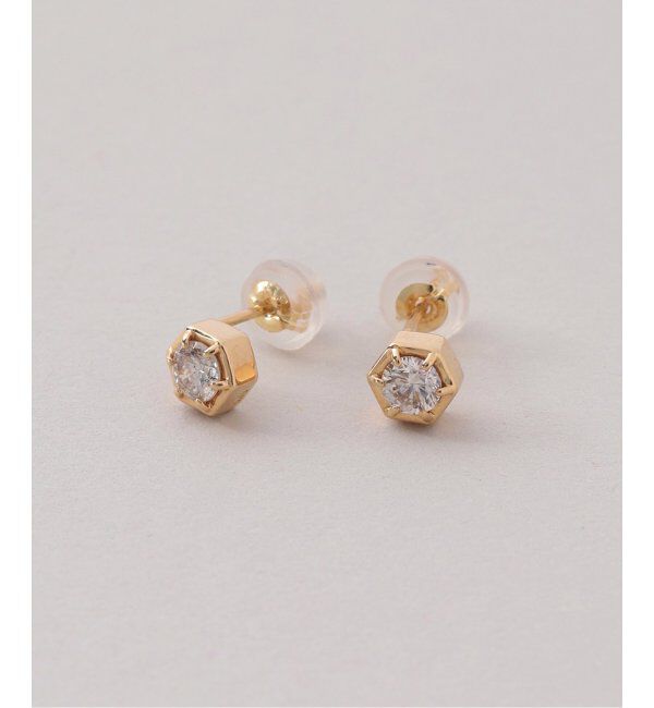 Lilas by Spick&Span「0.18ct六角ダイヤピアス K18（両耳）」|ピアス|