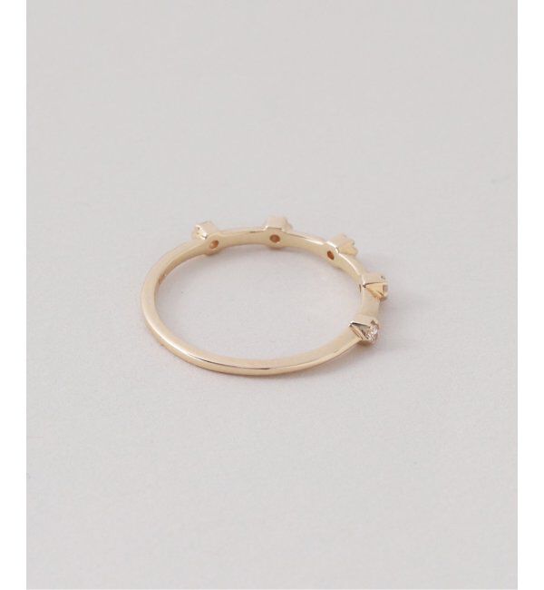 Lilas by Spick&Span「5ピースダイヤステーションピンキーリング K10」|リング|