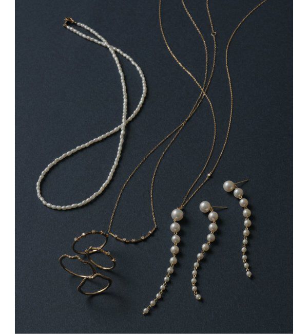 Lilas by Spick&Span「5ピースダイヤステーションピンキーリング K10」|リング|