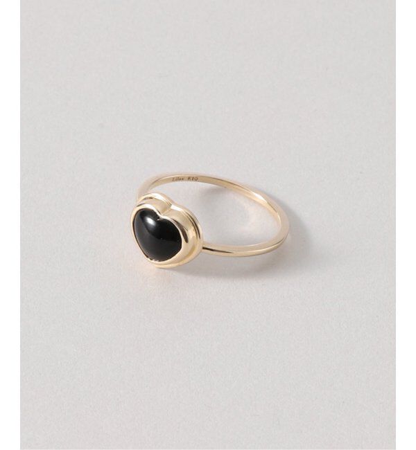 Lilas by Spick&Span「ハートカボションオニキスリング K10」|リング|