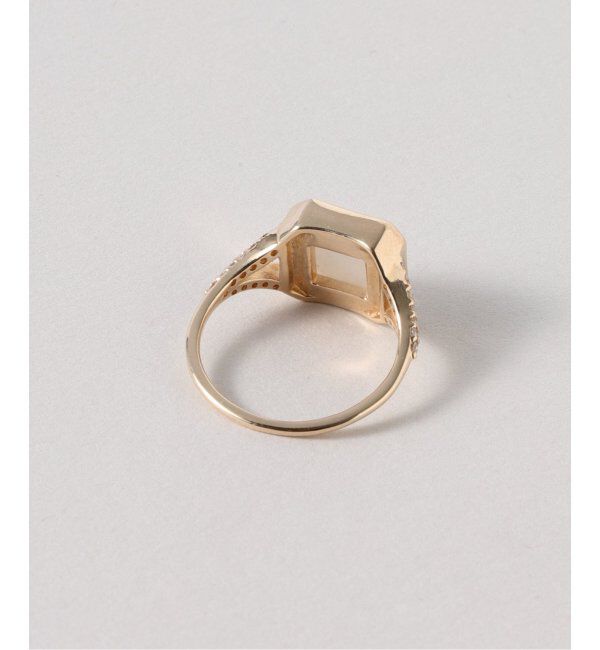 Lilas by Spick&Span「ホワイトムーンストーン8角2ラインダイヤリング K10」|リング|