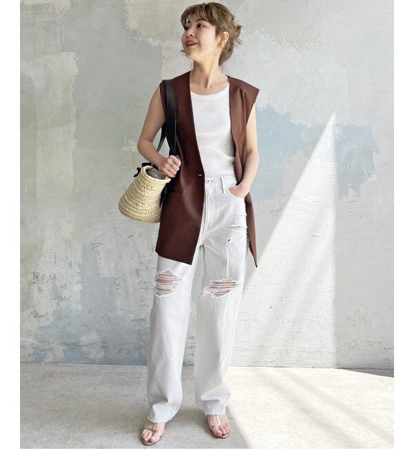 Spick and Span「《追加》甘撚テレコアメスリタンク」|タンクトップ|