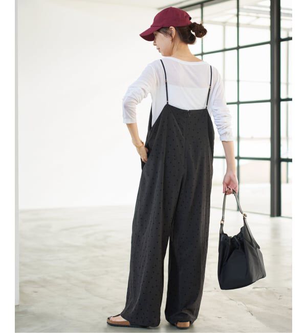 Spick and Span「《WEB限定》フロッキードットキャミサロペット」|オールインワン|