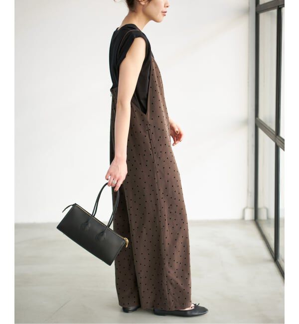Spick and Span「《WEB限定》フロッキードットキャミサロペット」|オールインワン|