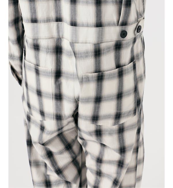 Glyph「《一部店舗+WEB限定》Glyph Ombre Check Jumpsuit」|オールインワン|