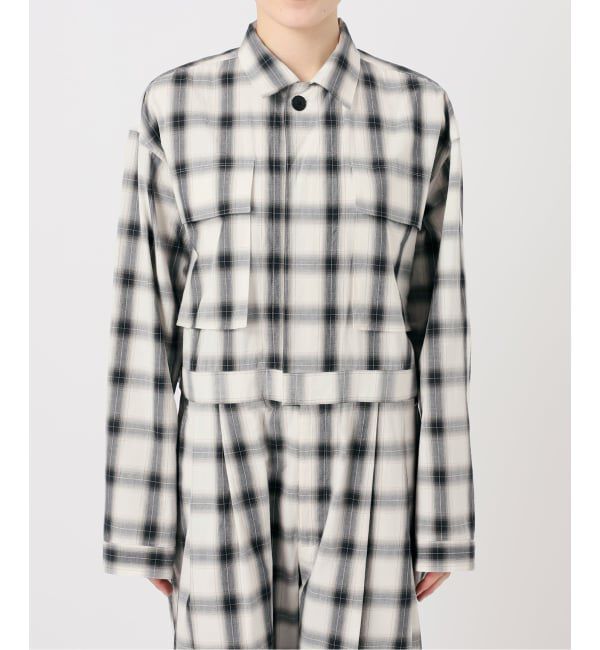 Glyph「《一部店舗+WEB限定》Glyph Ombre Check Jumpsuit」|オールインワン|