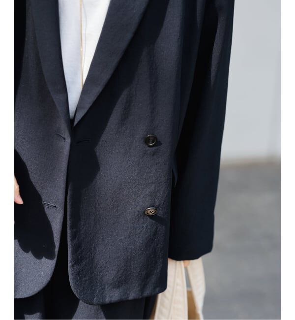 FRAMeWORK「撥水強撚PEダブルジャケット」|テーラードジャケット|