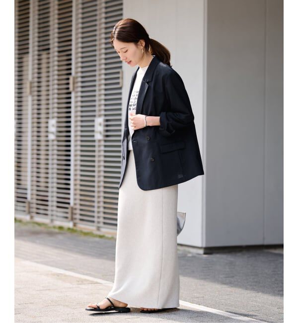 FRAMeWORK「撥水強撚PEダブルジャケット」|テーラードジャケット|