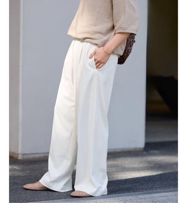 FRAMeWORK「≪追加予約≫ポリエステルツイルリラックスパンツ 2」|その他|ホワイト A