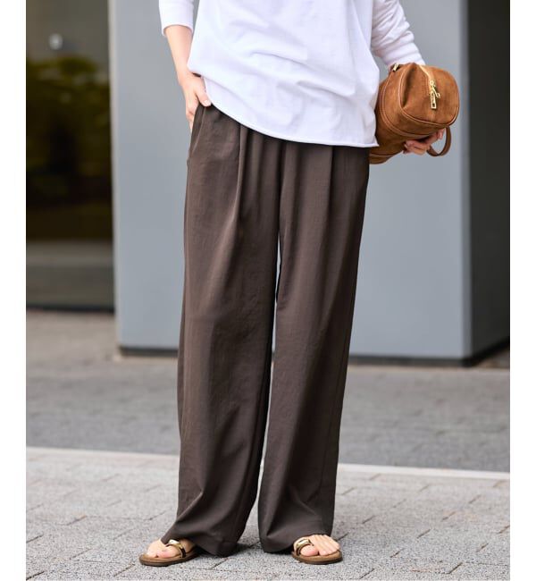 FRAMeWORK「≪追加予約≫ポリエステルツイルリラックスパンツ 2」|その他|ブラウン