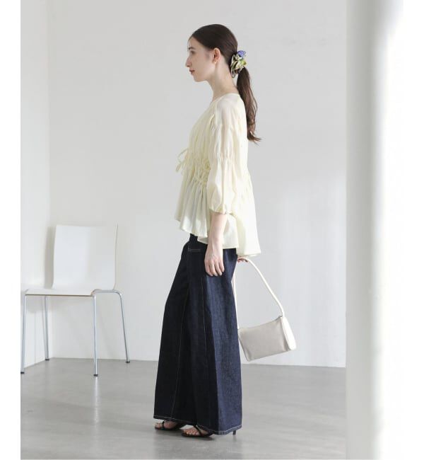  「《予約》【洗える】コットンギャザーブラウス」|シャツ・ブラウス|