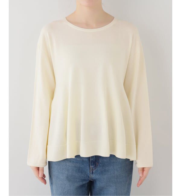  「【洗える】ペプラムニット」|ニット・セーター|