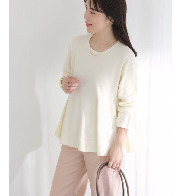  「【洗える】ペプラムニット」|ニット・セーター|