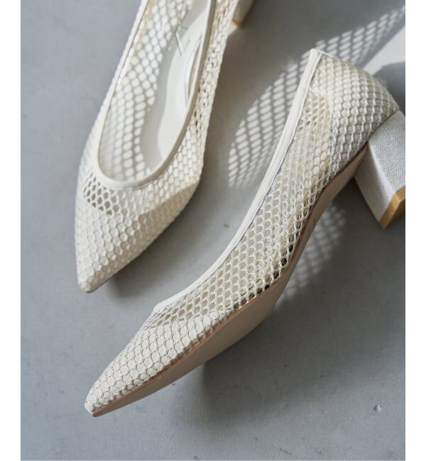  「《追加》4.5cmポインテッドネットパンプス」|パンプス|