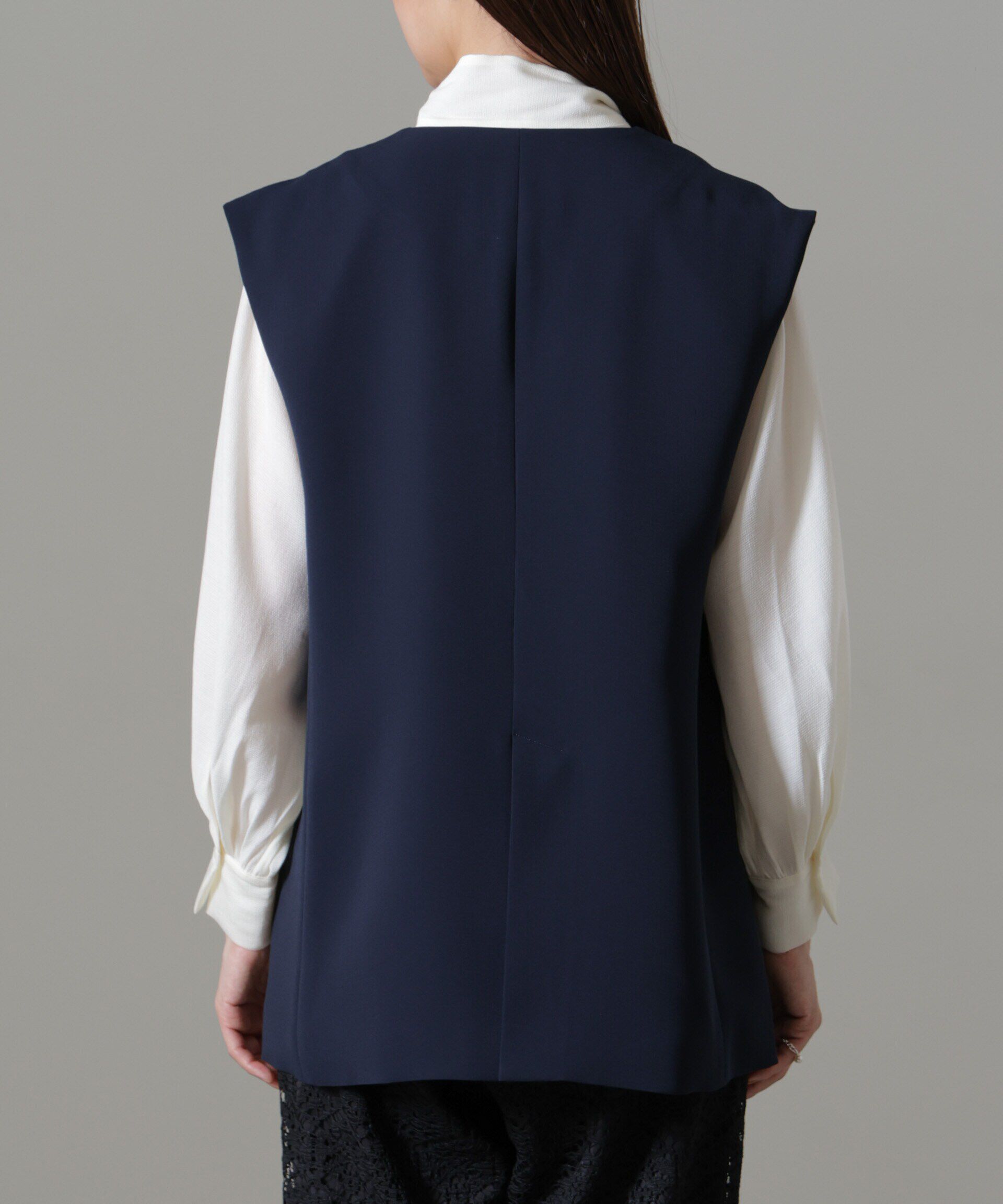 nano･universe「イージーケアダブルクロス ジレ(セットアップ可)」|テーラードジャケット|