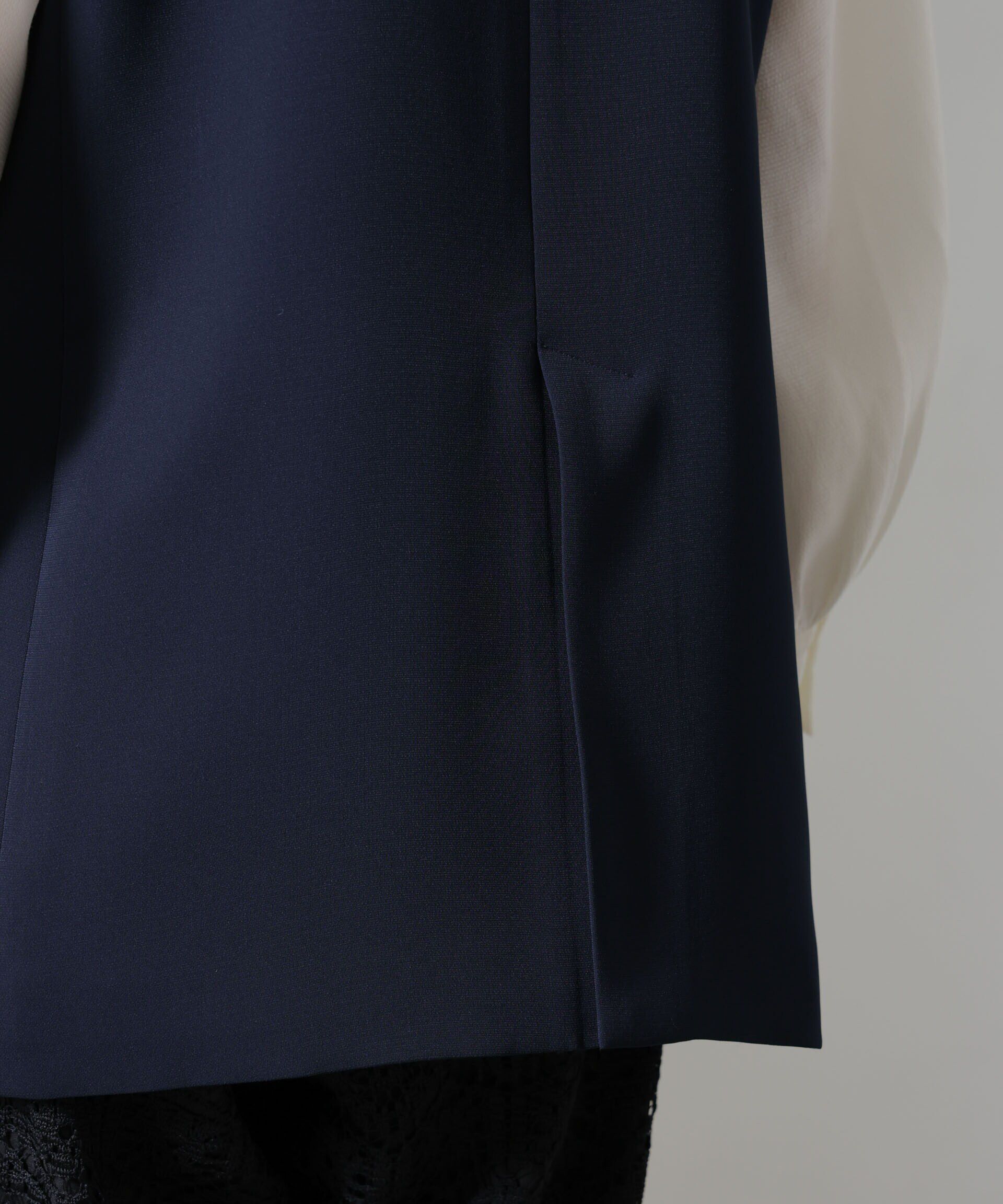 nano･universe「イージーケアダブルクロス ジレ(セットアップ可)」|テーラードジャケット|