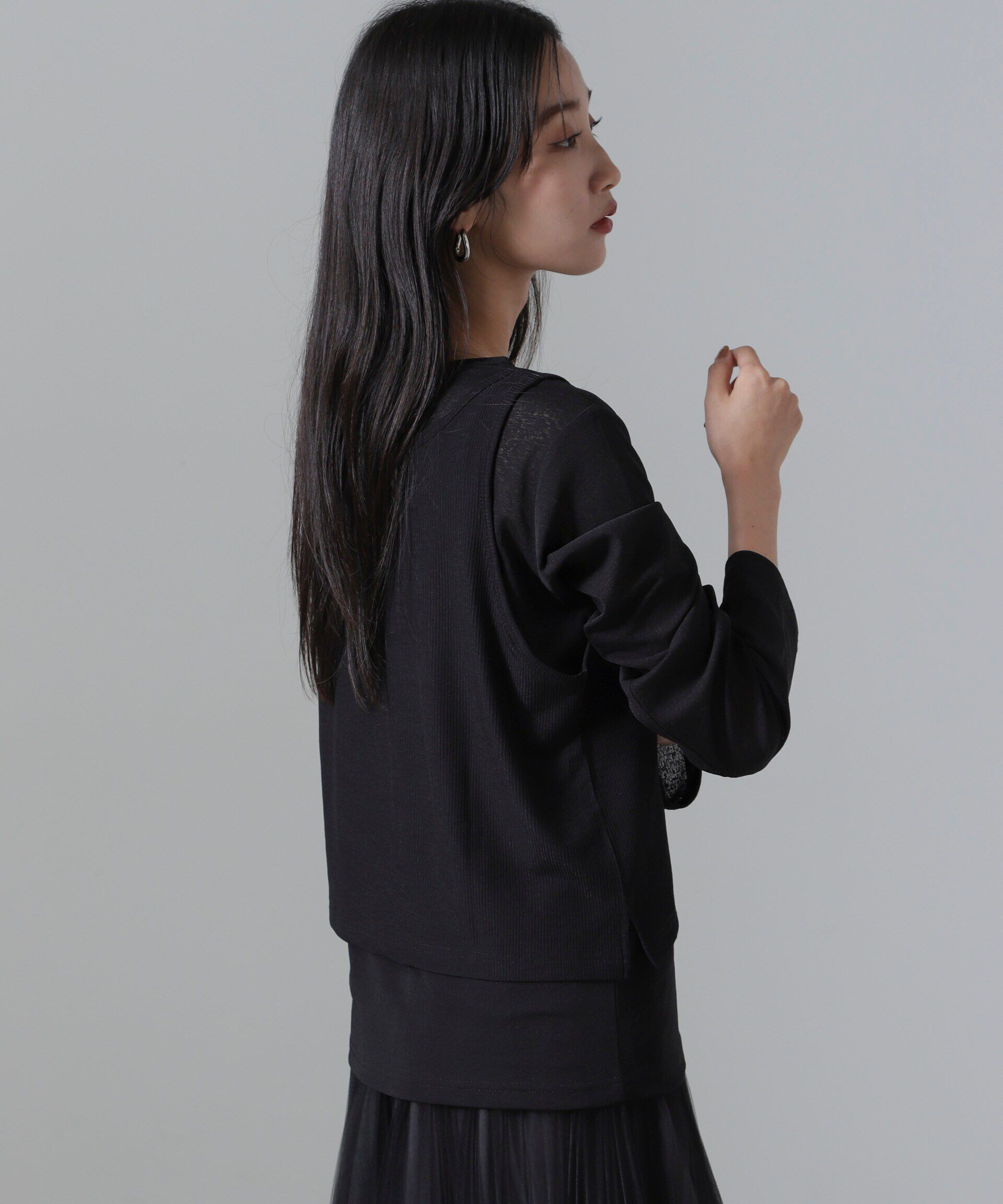 nano･universe「シアーレイヤードアンサンブルカットトップス」|Tシャツ・カットソー|