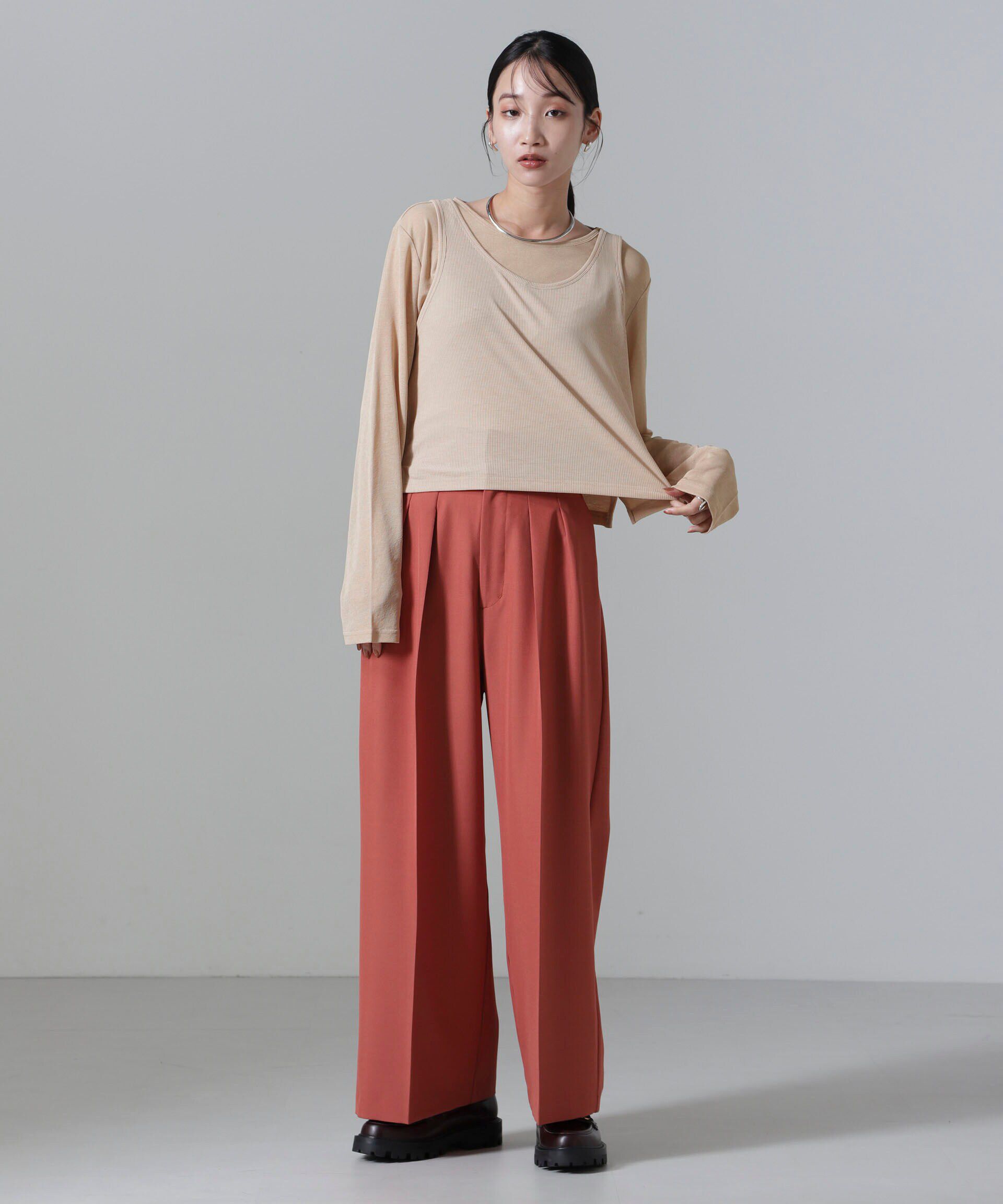 nano･universe「シアーレイヤードアンサンブルカットトップス」|Tシャツ・カットソー|