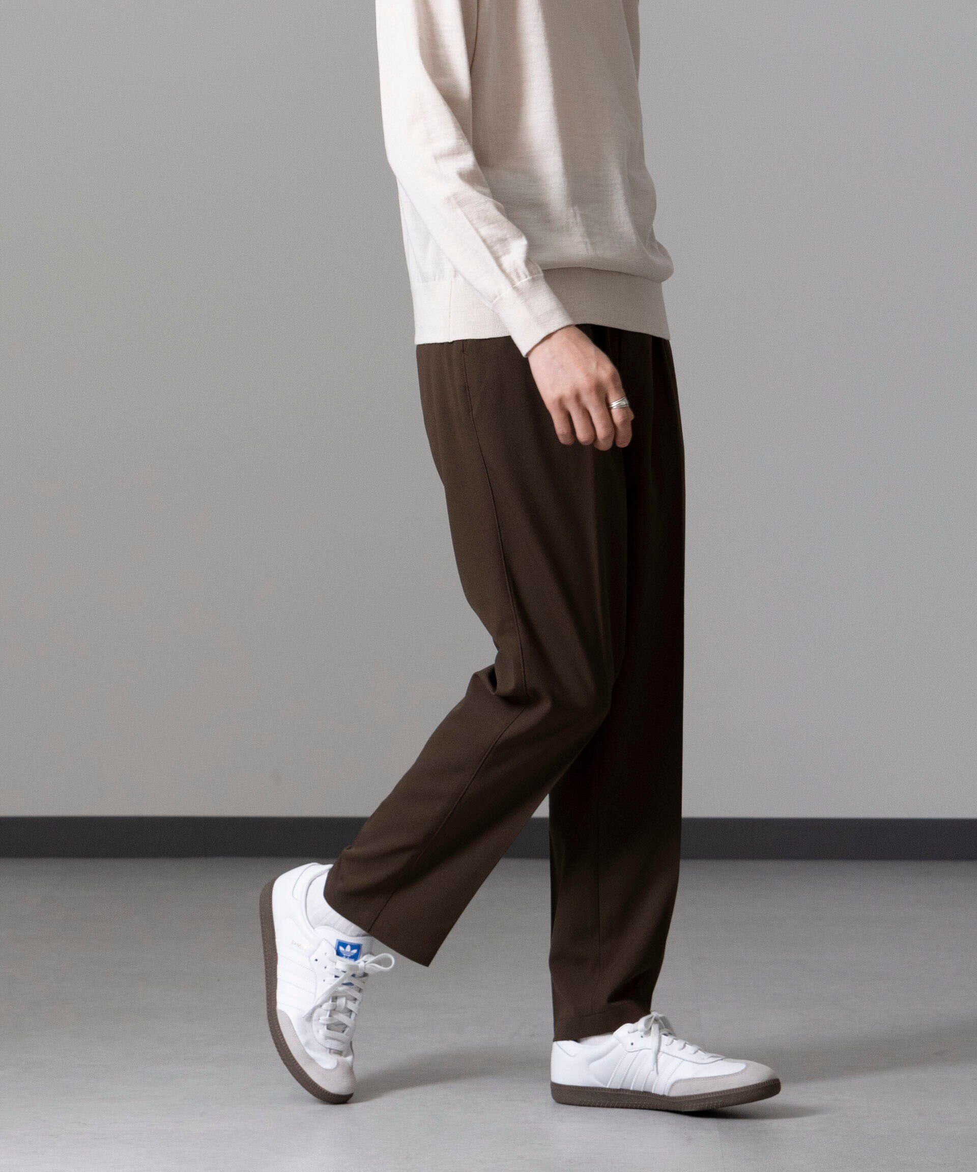 nano･universe「ALWAYS EASY ワンタックスラックス」|チノ|D.ブラウン2