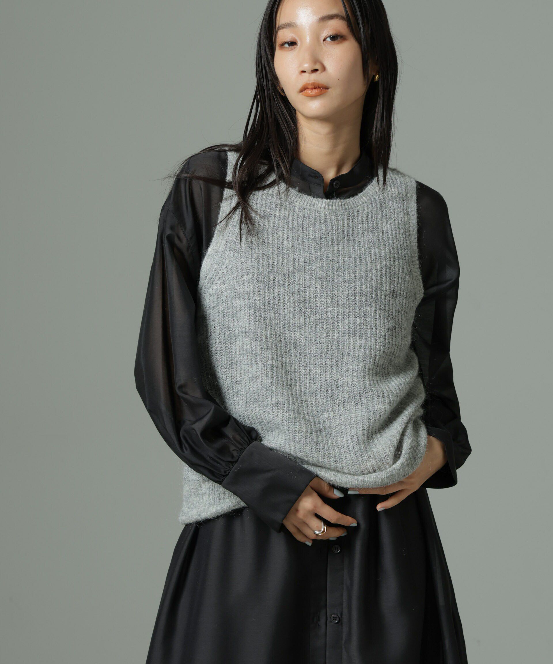 nano･universe「モヘヤ混タンクニットトップス(セットアップ可)」|ニット・セーター|