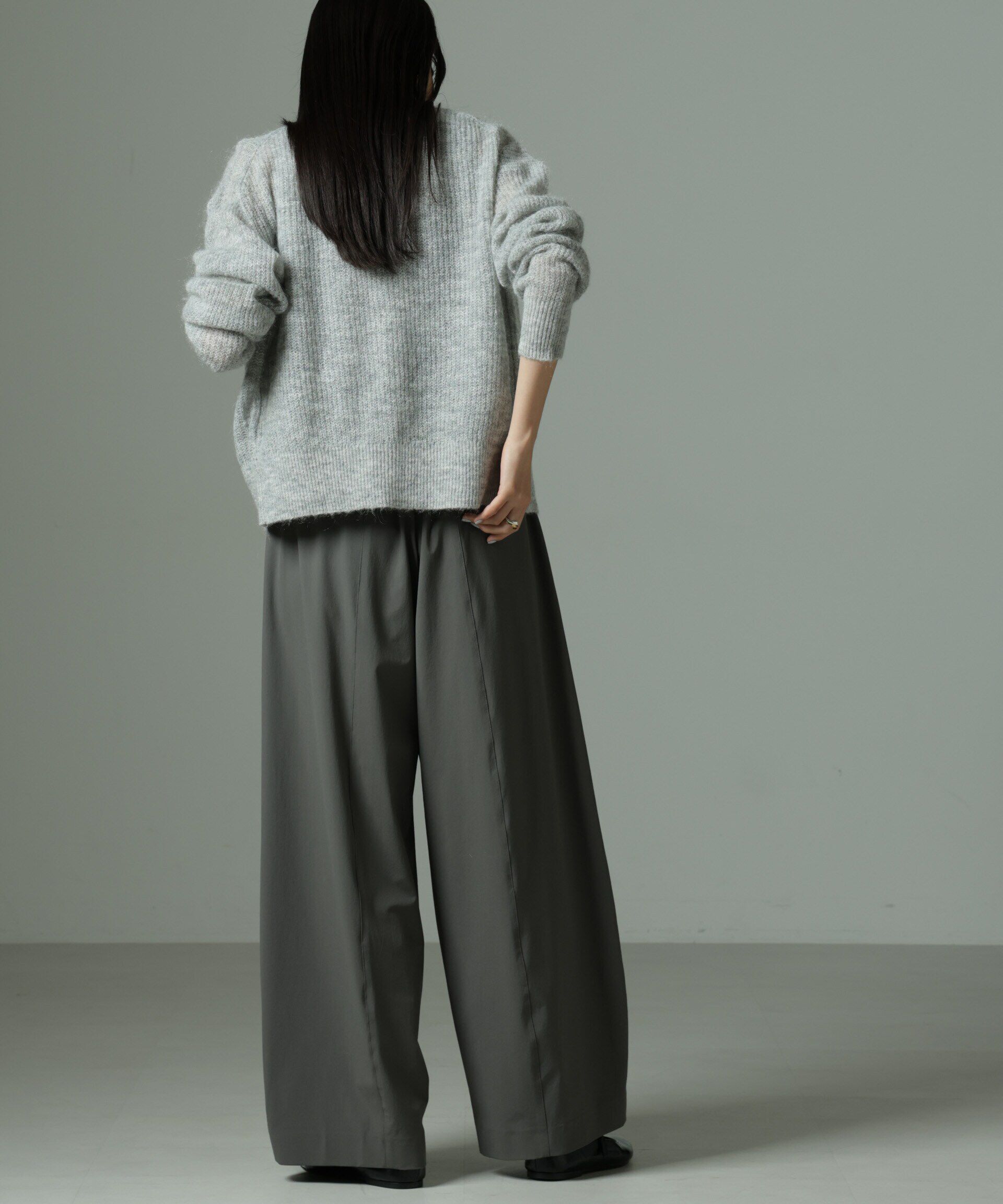 nano･universe「モヘヤ混クルーネックニットカーディガン(セットアップ可)」|ニット・セーター|