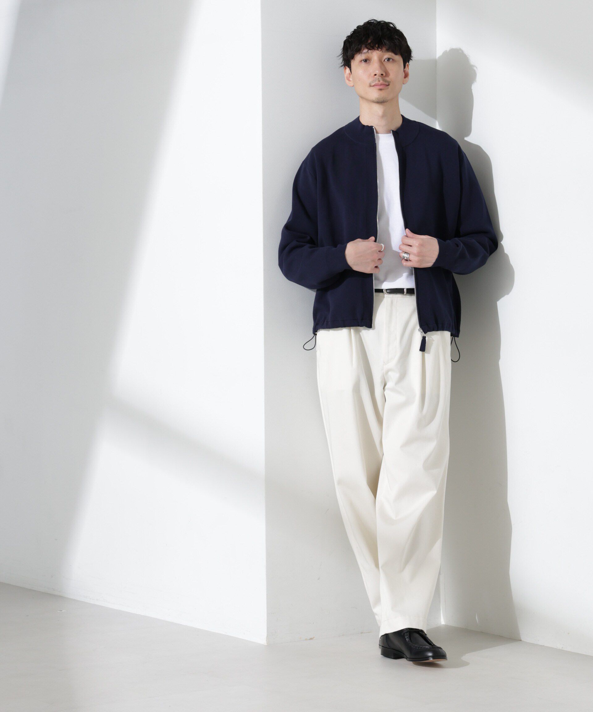 nano･universe「14ゲージミラノリブブルゾン （手洗い可能）」|ニット・セーター|