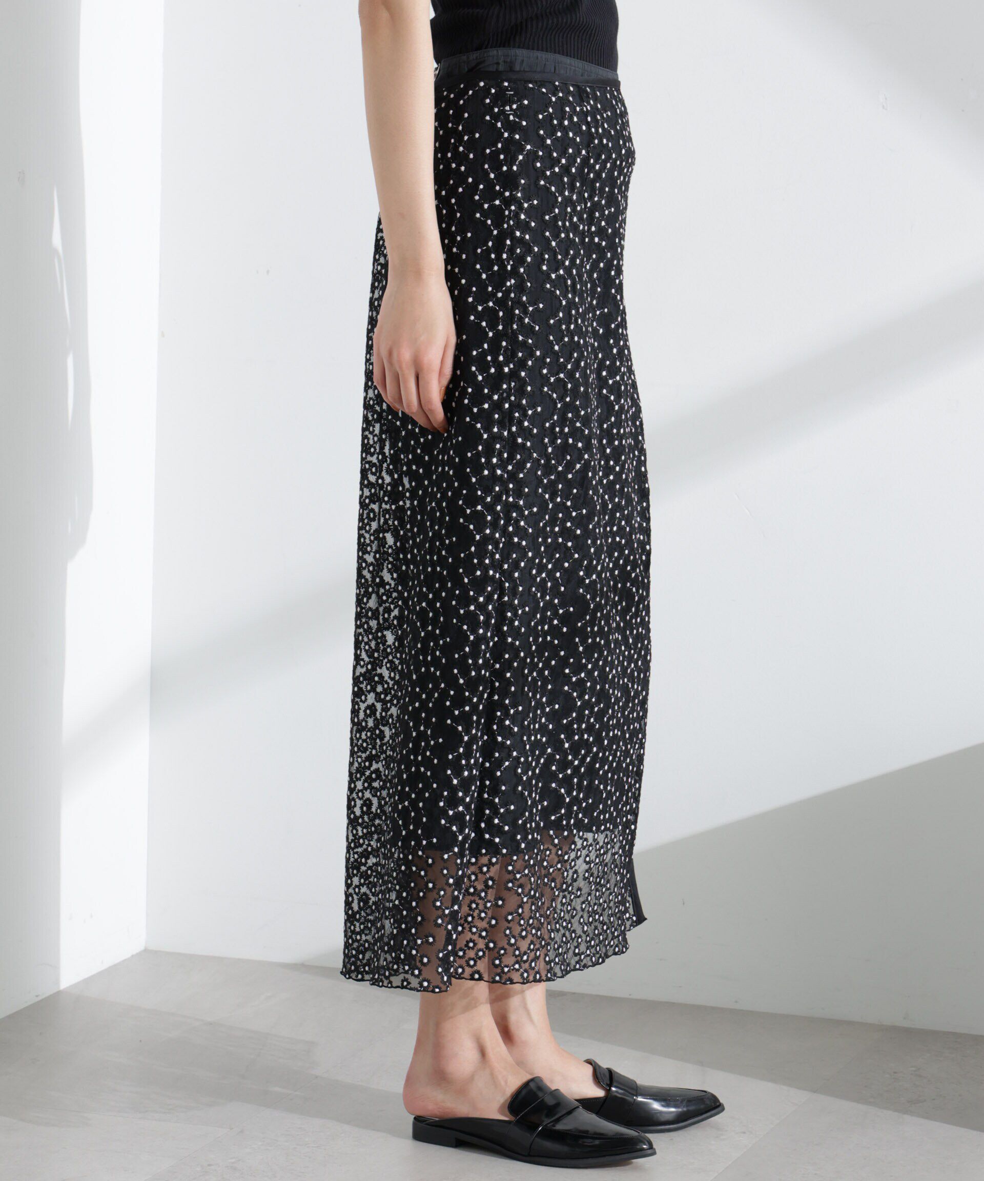 nano･universe「レースラップスカート」|スカート|