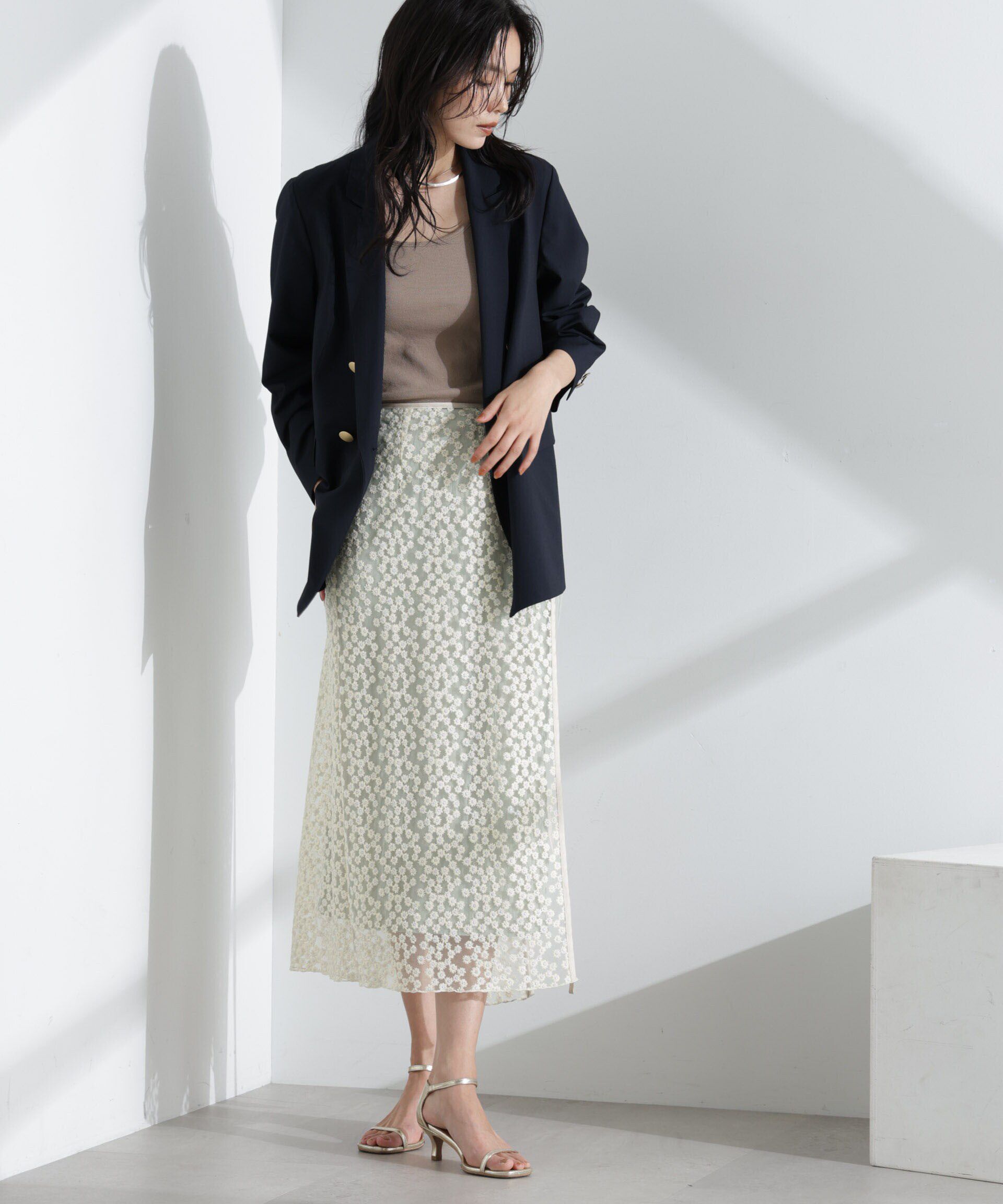 nano･universe「レースラップスカート」|スカート|