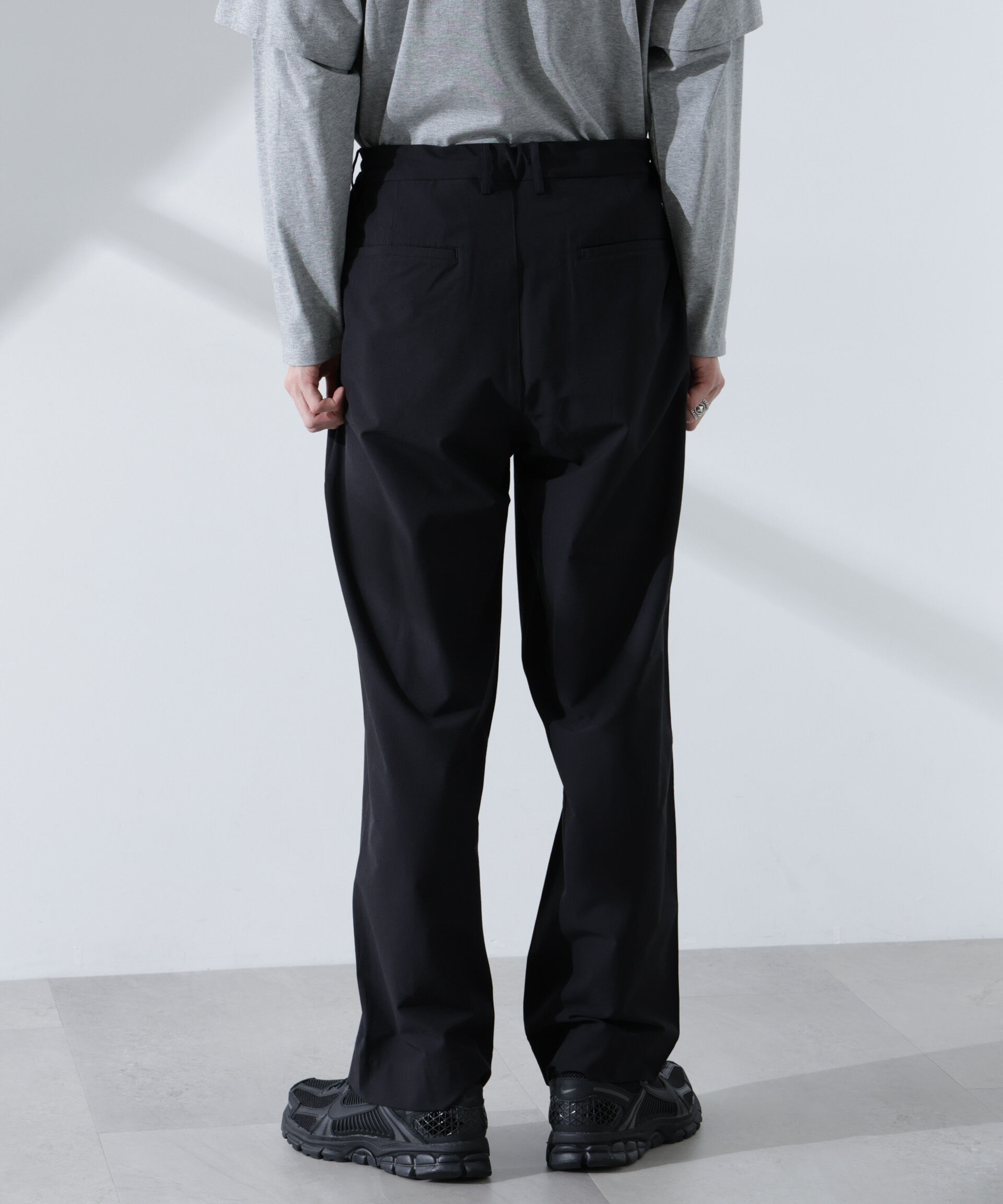 nano･universe「ストレッチワイドイージーパンツ(セットアップ可)」|チノ|