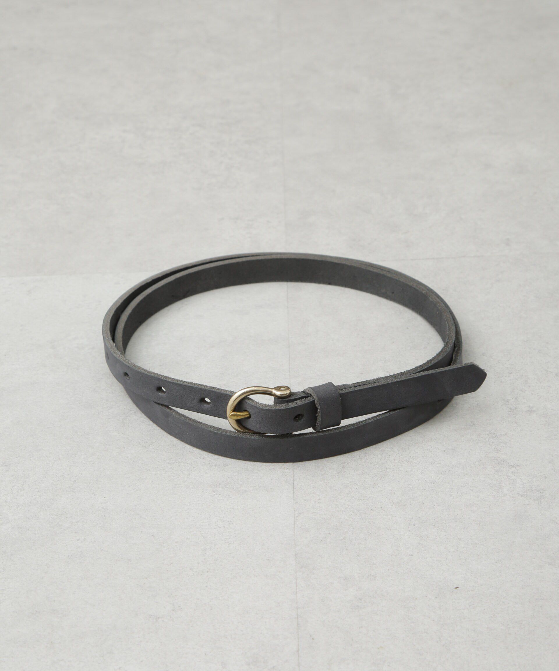 nano･universe「Martin Faizey/0.5 inch Shackle Belt_Nubuck」|ベルト|ブラック