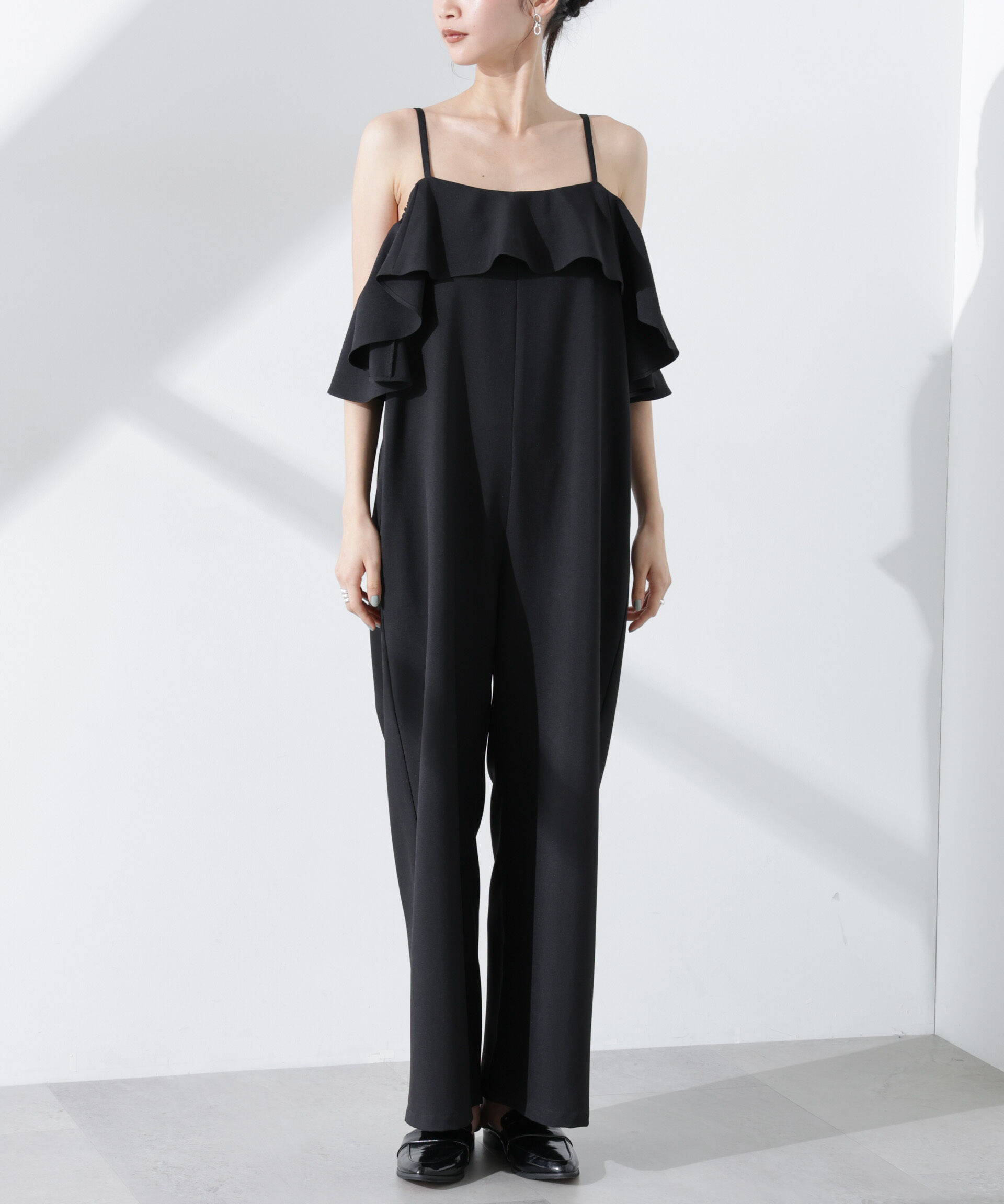 nano･universe「2wayオフショルダーフリルオールインワン」|ワンピース|