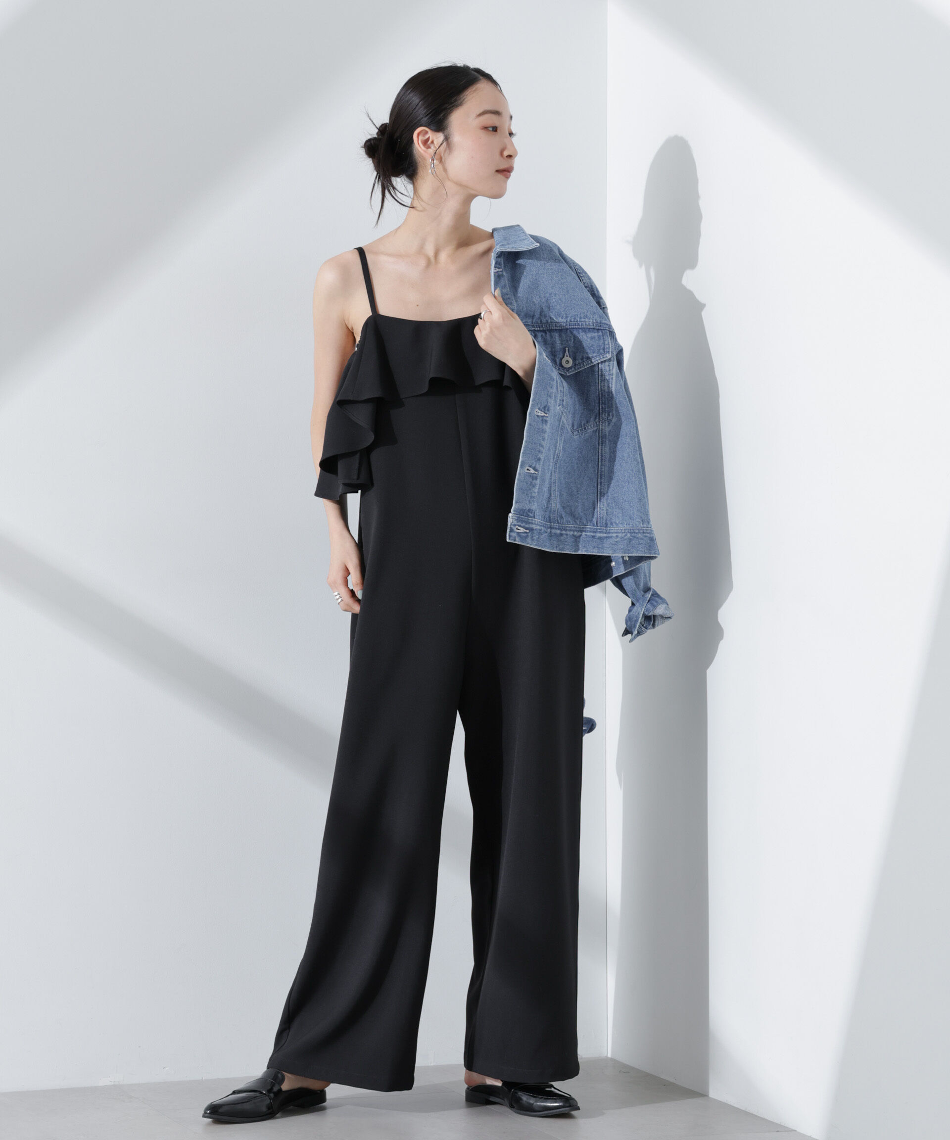 nano･universe「2wayオフショルダーフリルオールインワン」|ワンピース|