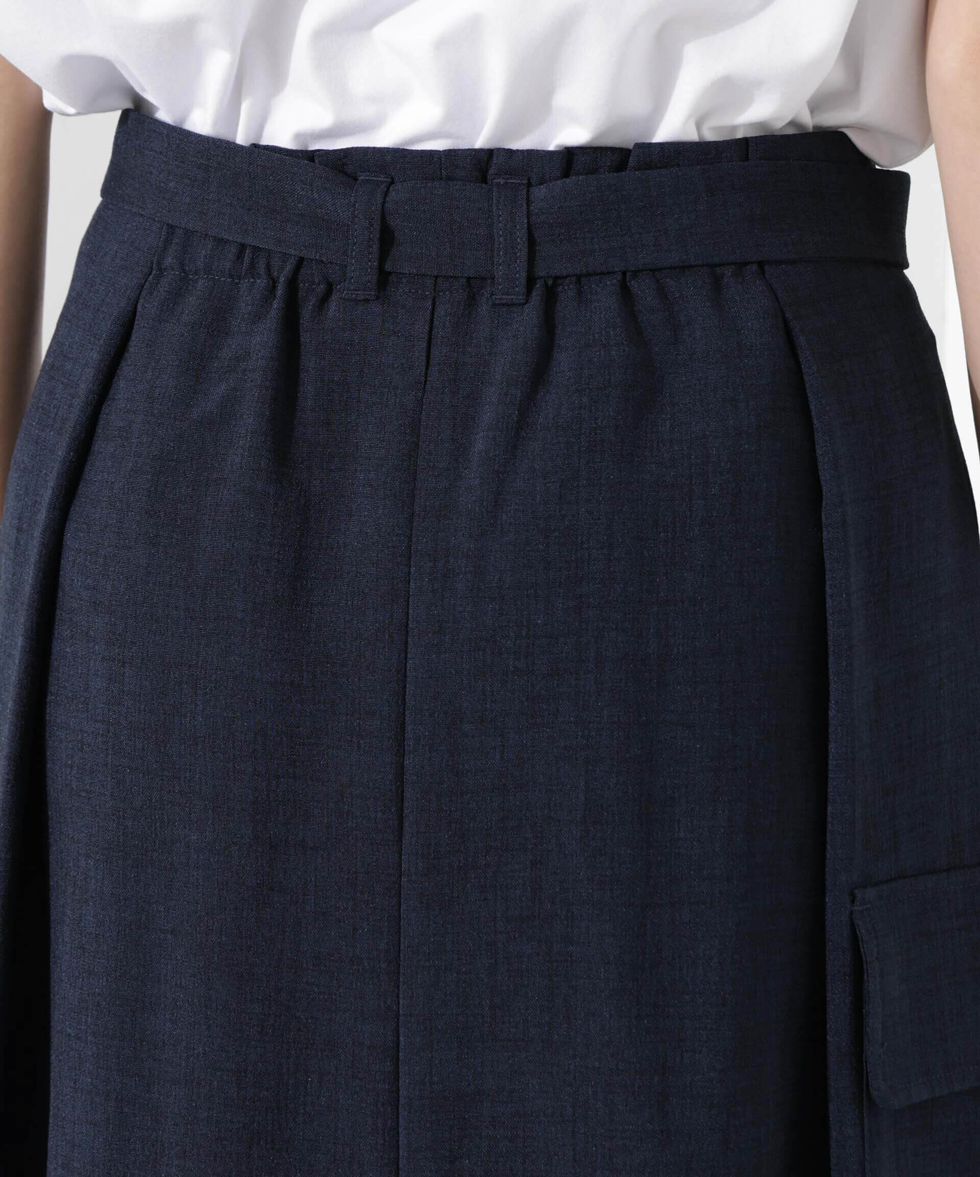 nano･universe「多機能素材ベルト付ポケットディティールスカート（セットアップ可）」|スカート|