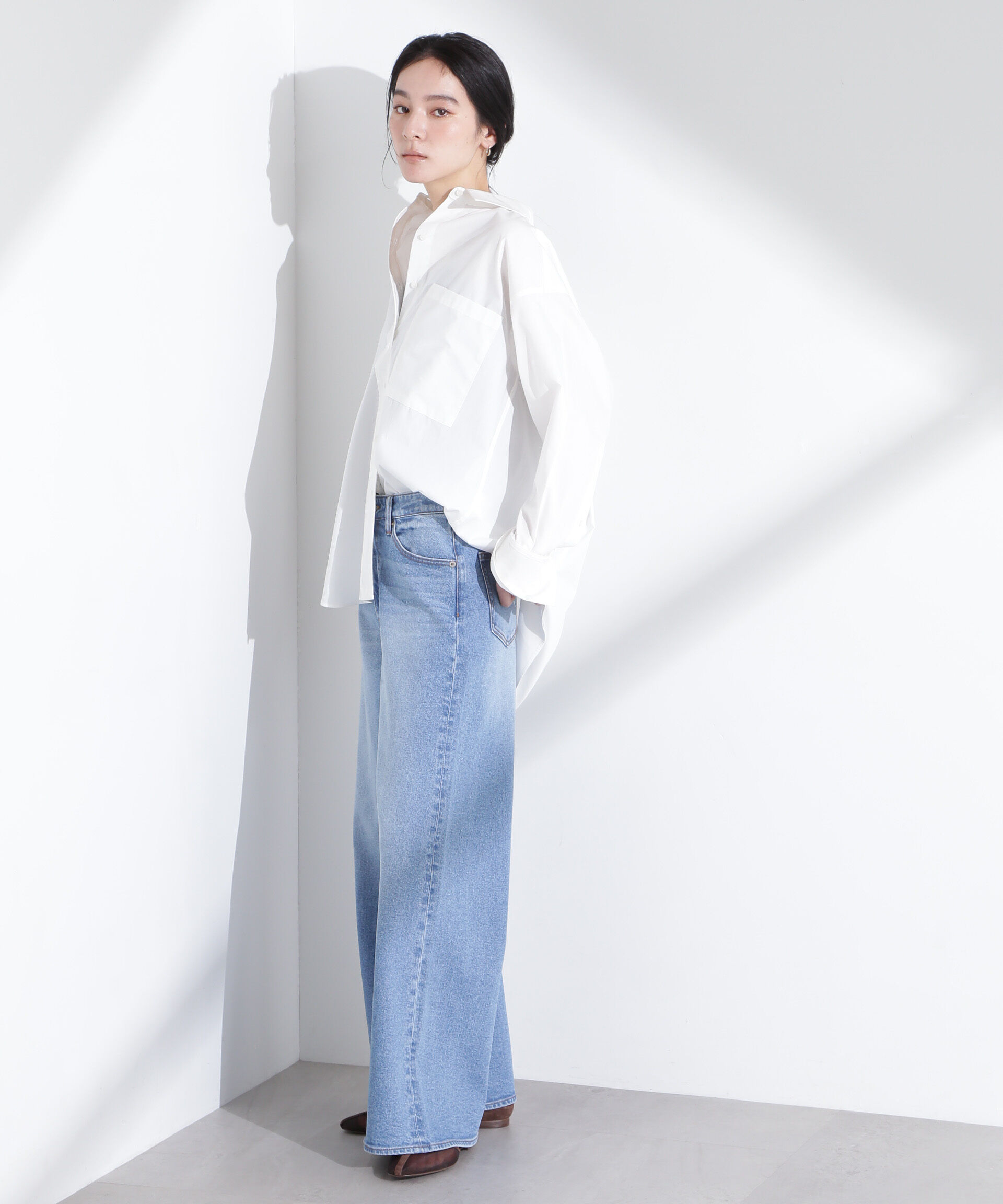 nano･universe「「MC」&rdquo;TIMELESS　WARDROBE&rdquo;ワイドフィットデニム」|チノ|