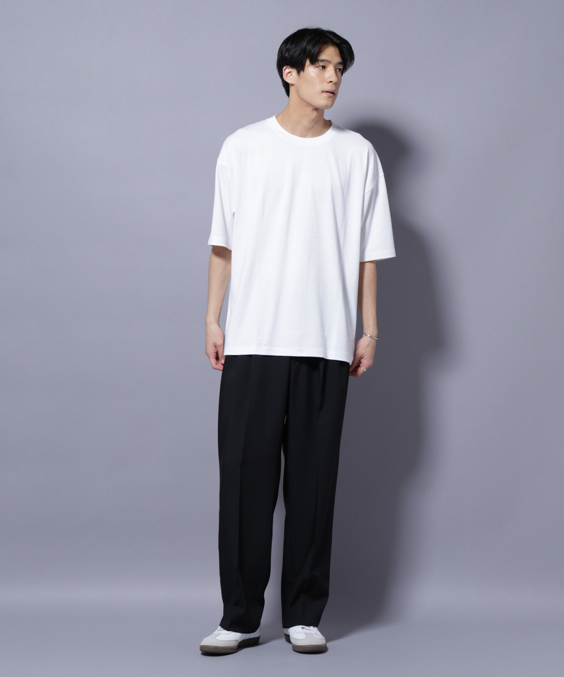 nano･universe「Anti Soaked(R)  汗染み防止 クルーネック ビッグシルエットTシャツ」|Tシャツ・カットソー|