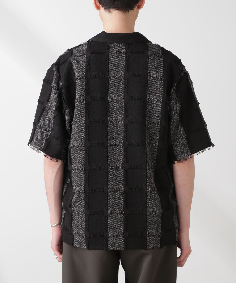 nano･universe「カットジャガードフリンジシャツ」|シャツ・ブラウス|