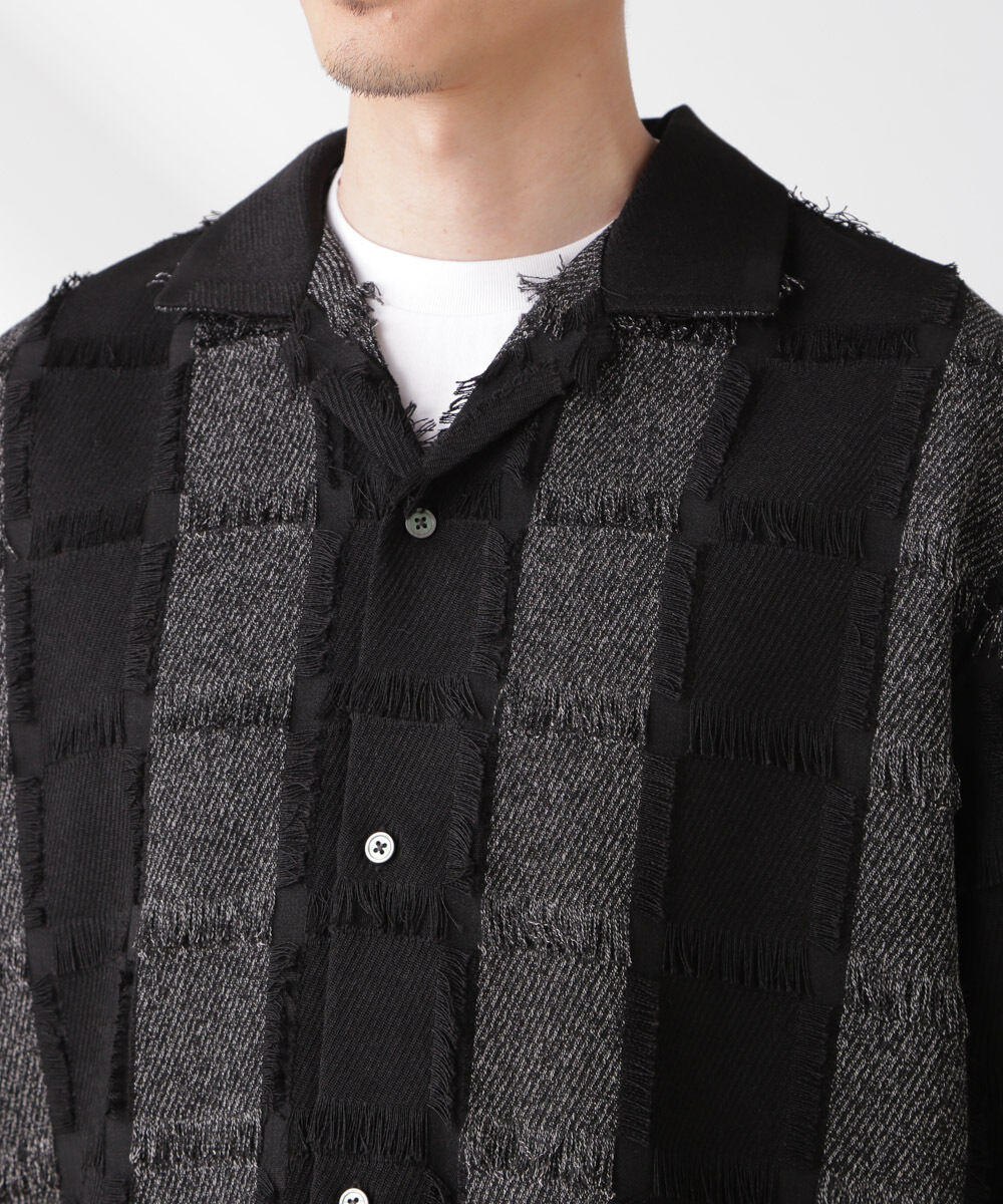 nano･universe「カットジャガードフリンジシャツ」|シャツ・ブラウス|