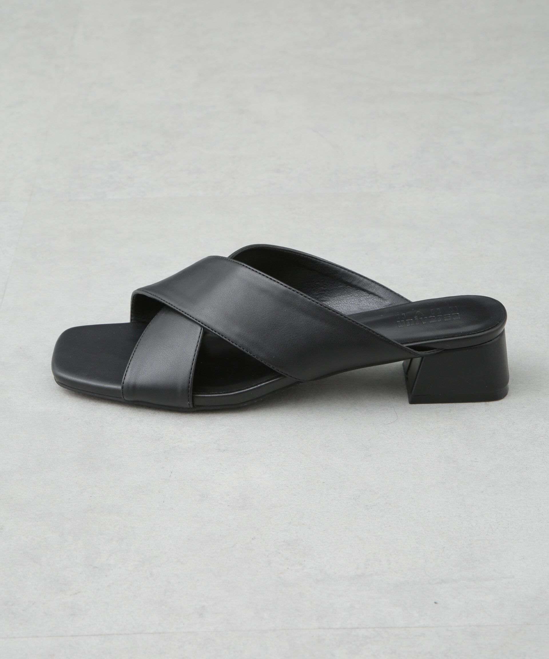 nano･universe「太ヒールクロスデザインサンダル」|サンダル|