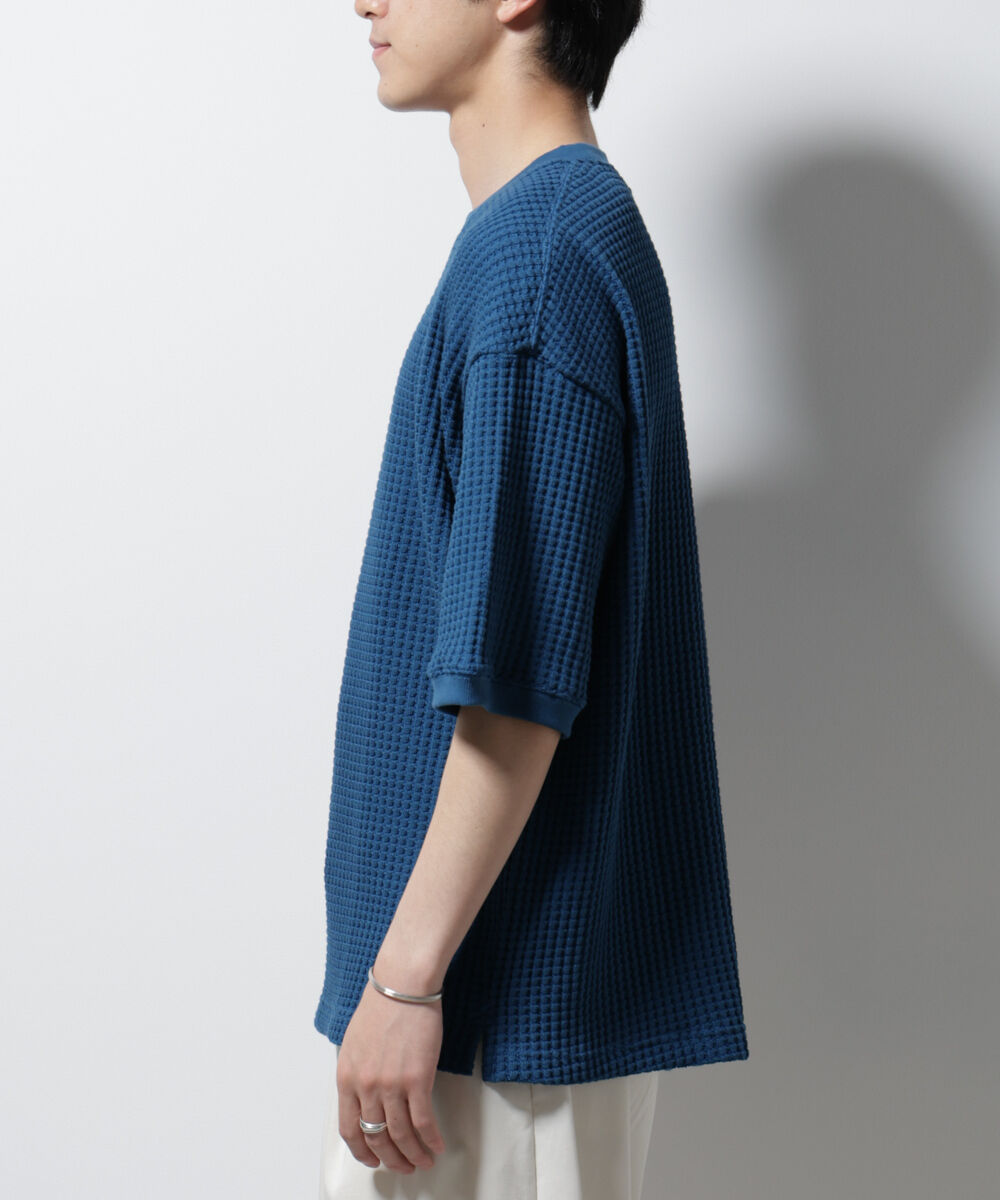 nano･universe「オニワッフルビッグTシャツ 五分袖」|Tシャツ・カットソー|