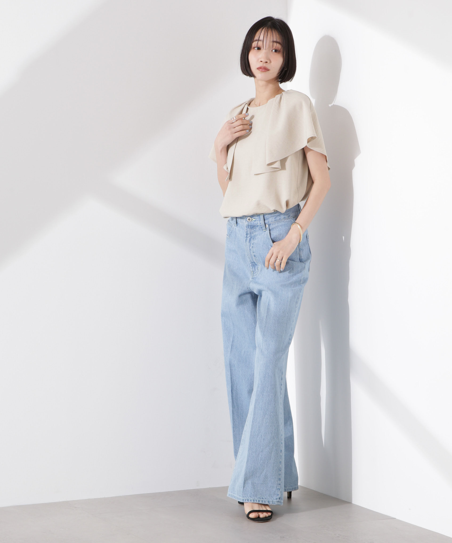 nano･universe「フレアスリーブデザインブラウス」|シャツ・ブラウス|