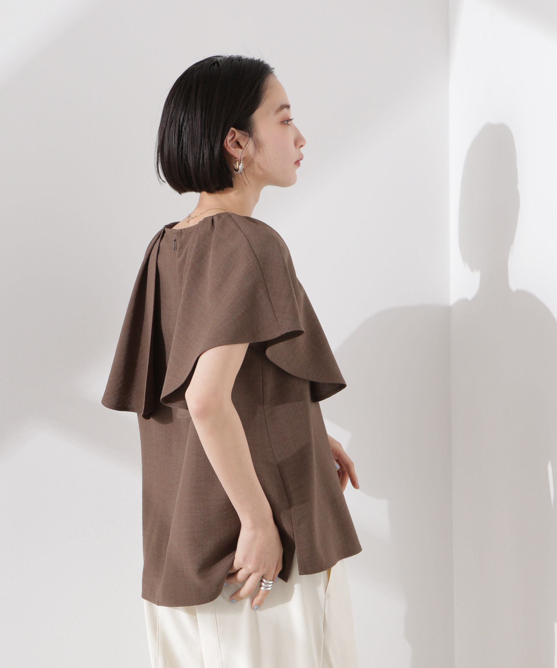 nano･universe「フレアスリーブデザインブラウス」|シャツ・ブラウス|