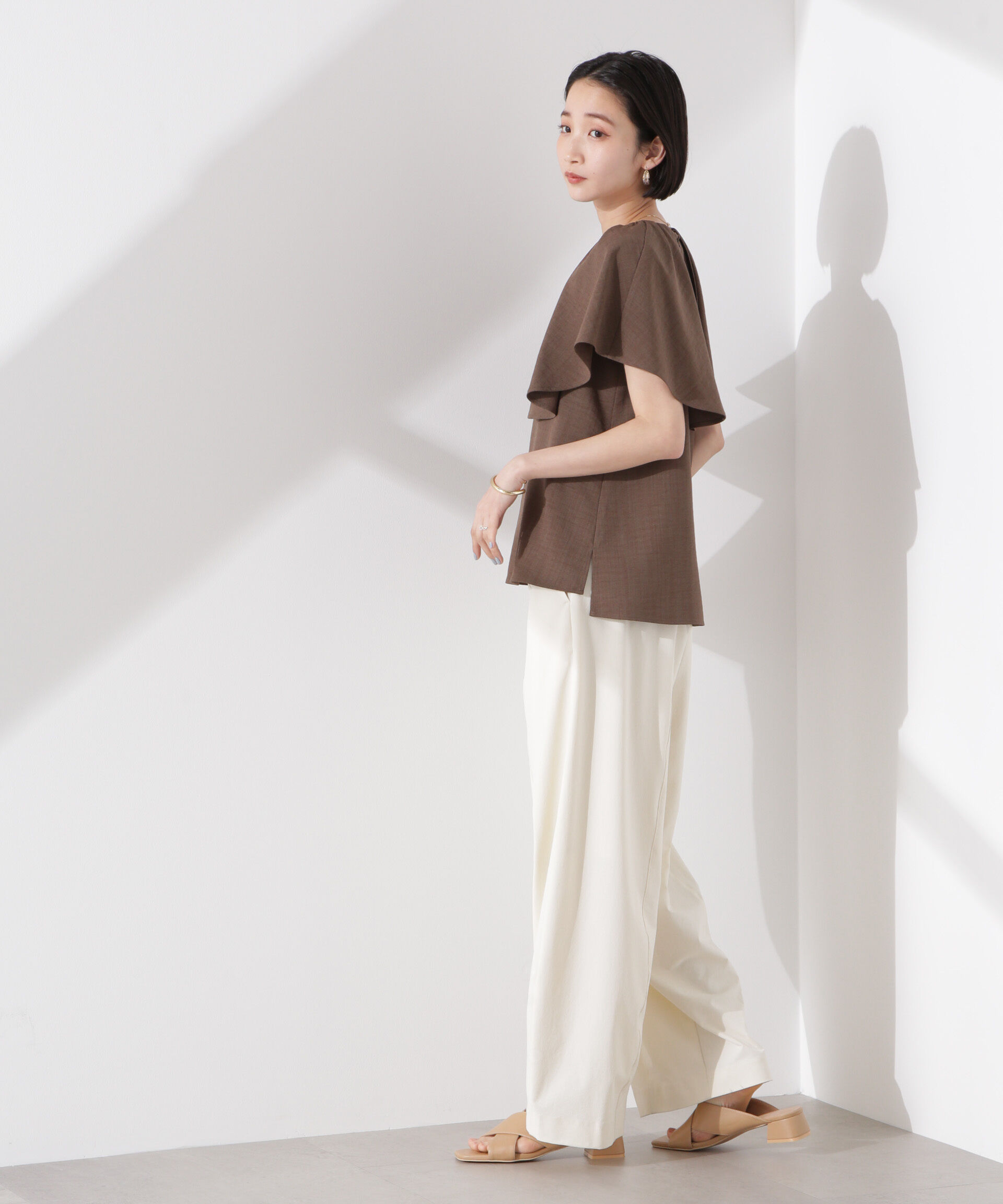 nano･universe「フレアスリーブデザインブラウス」|シャツ・ブラウス|