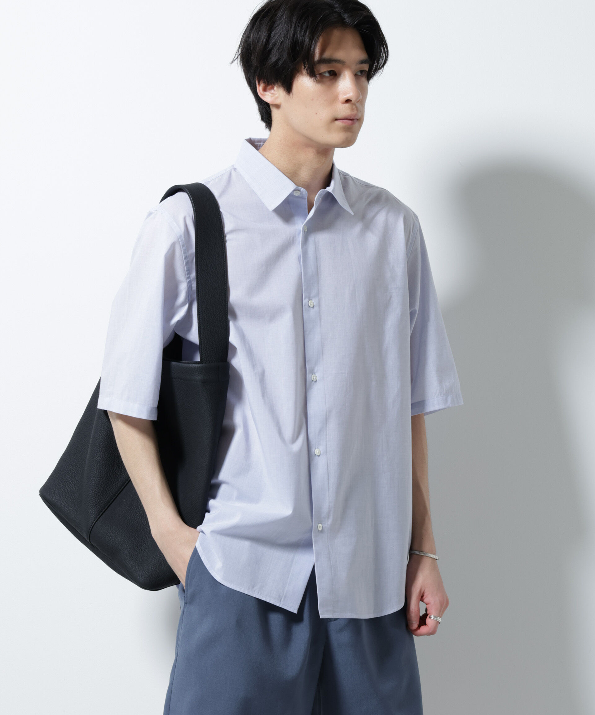 nano･universe「TEXBRID(R)レギュラーカラーシャツ 半袖」|シャツ・ブラウス|