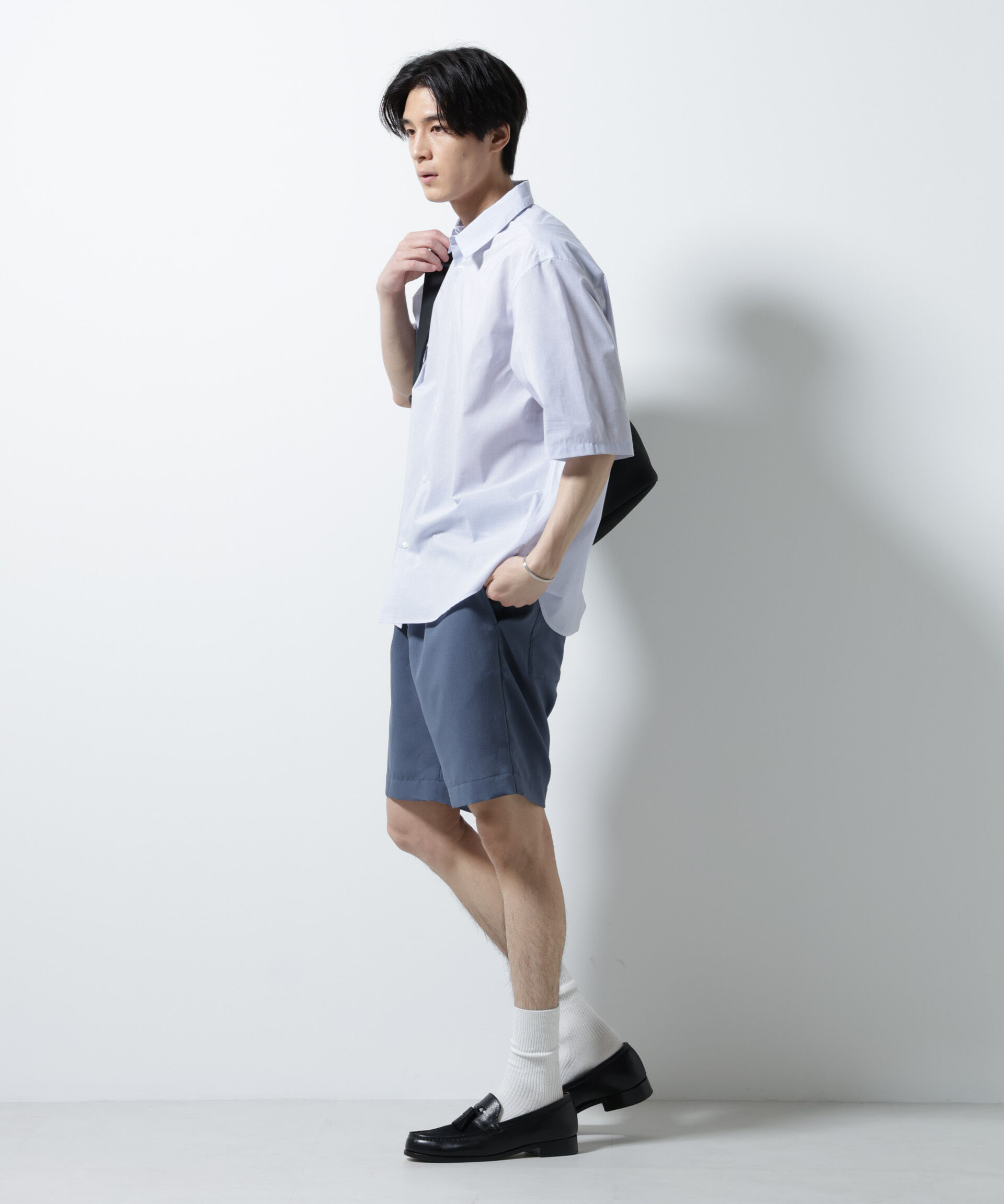 nano･universe「TEXBRID(R)レギュラーカラーシャツ 半袖」|シャツ・ブラウス|