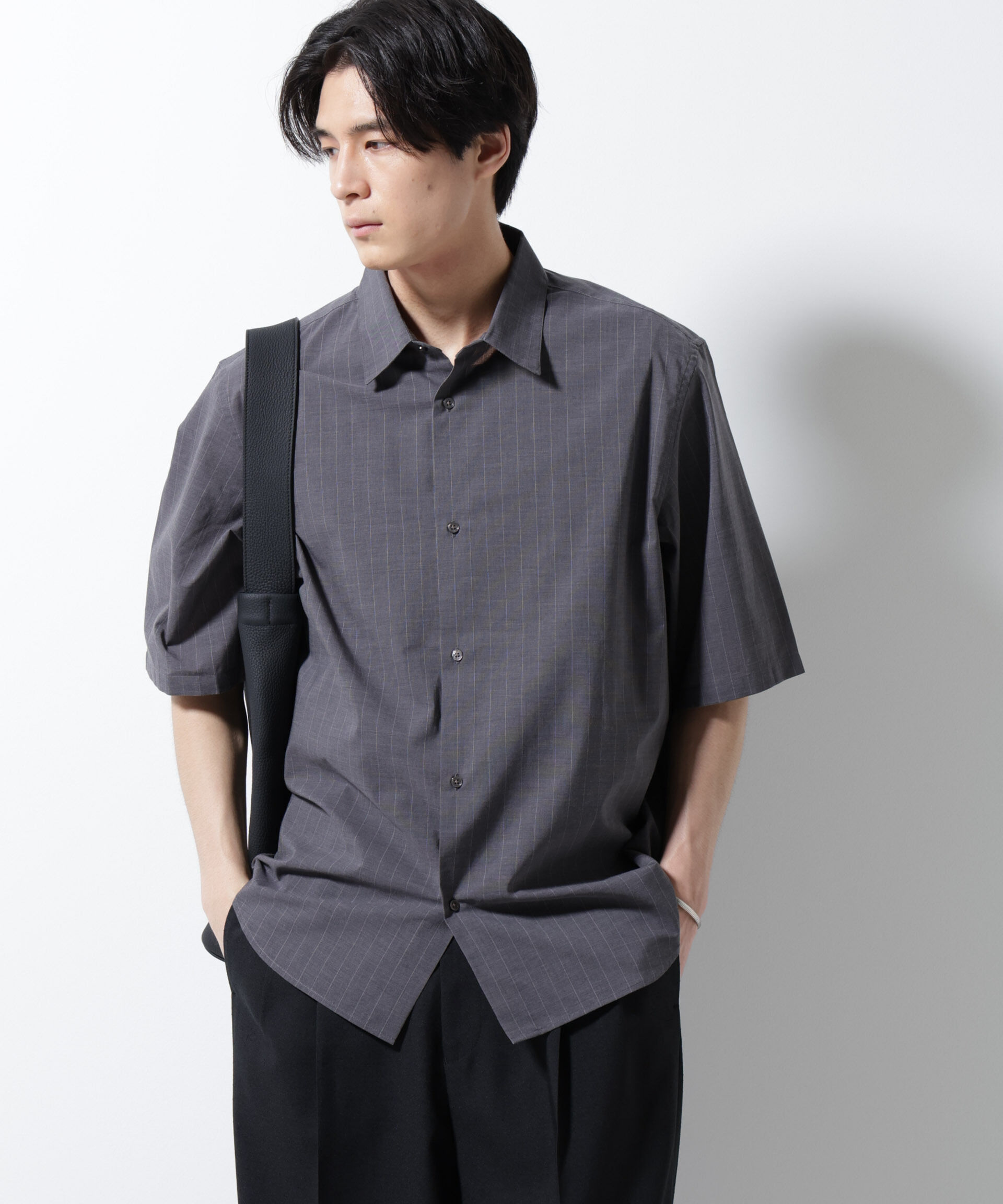 nano･universe「TEXBRID(R)レギュラーカラーシャツ 半袖」|シャツ・ブラウス|