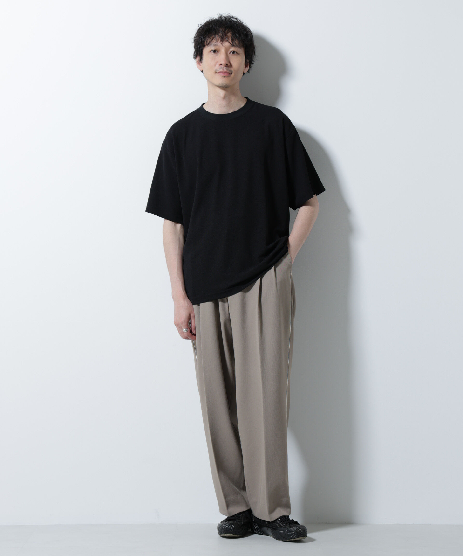 nano･universe「メランジサーフニットＴシャツ半袖」|ニット・セーター|