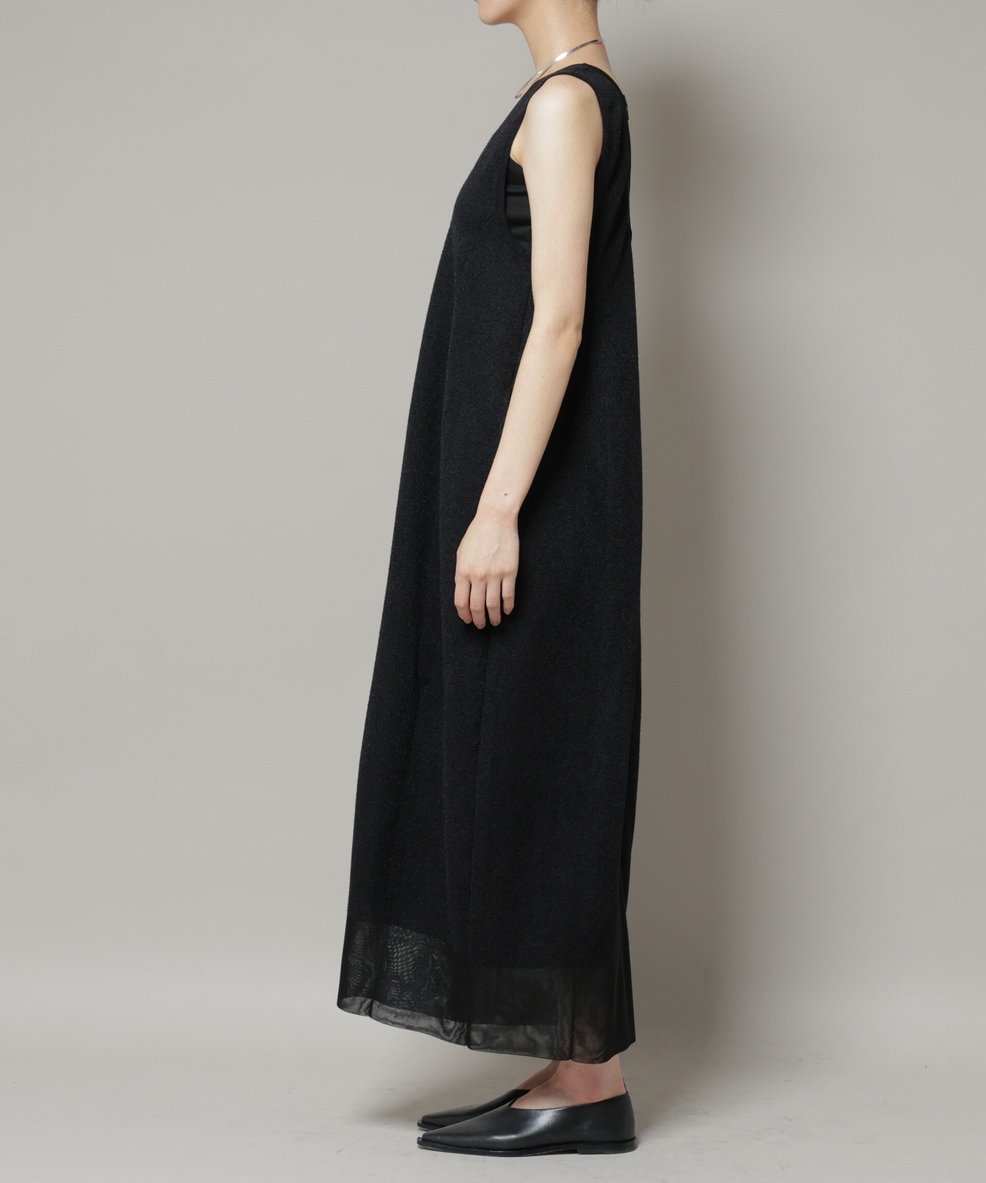 nano･universe「モール接結Uネックフォルムワンピース」|ワンピース|