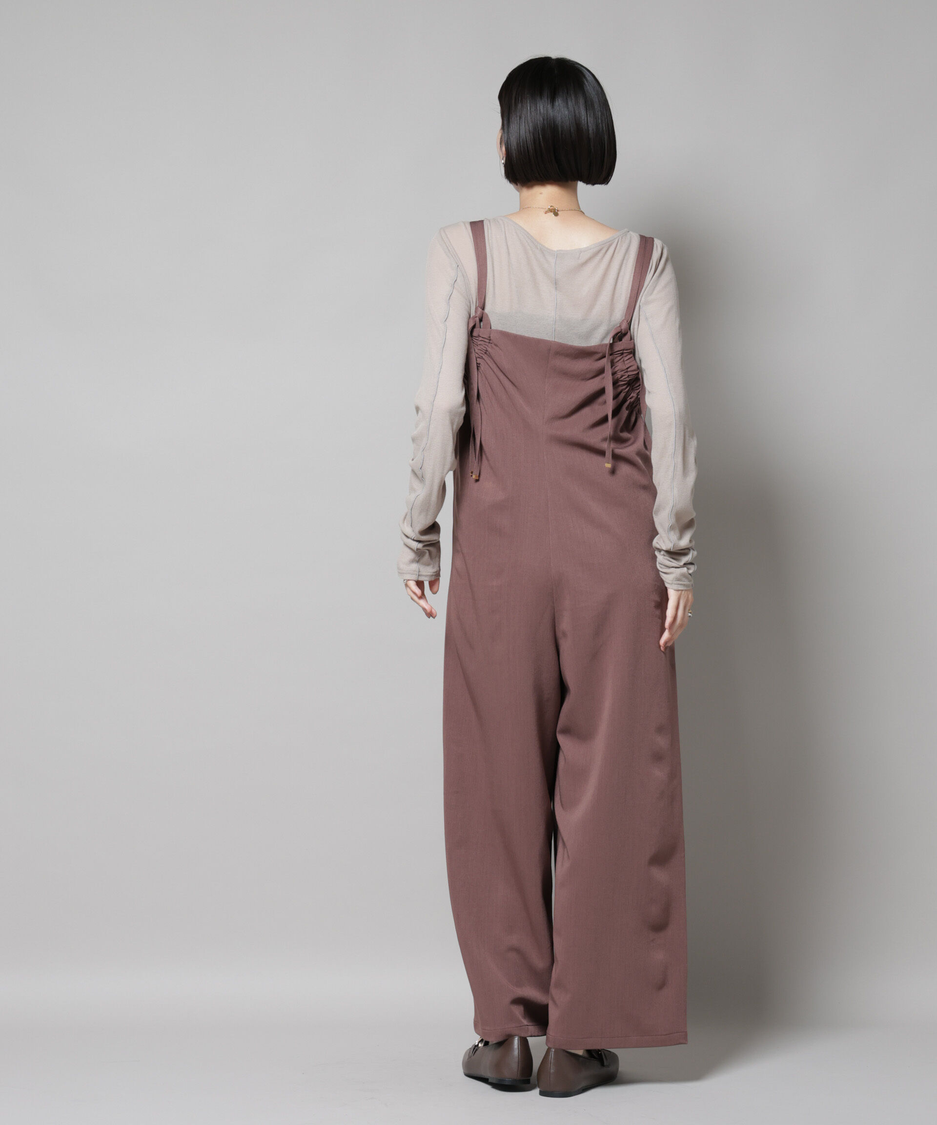 nano･universe「ギャザーデザインサロペットパンツ」|ワンピース|