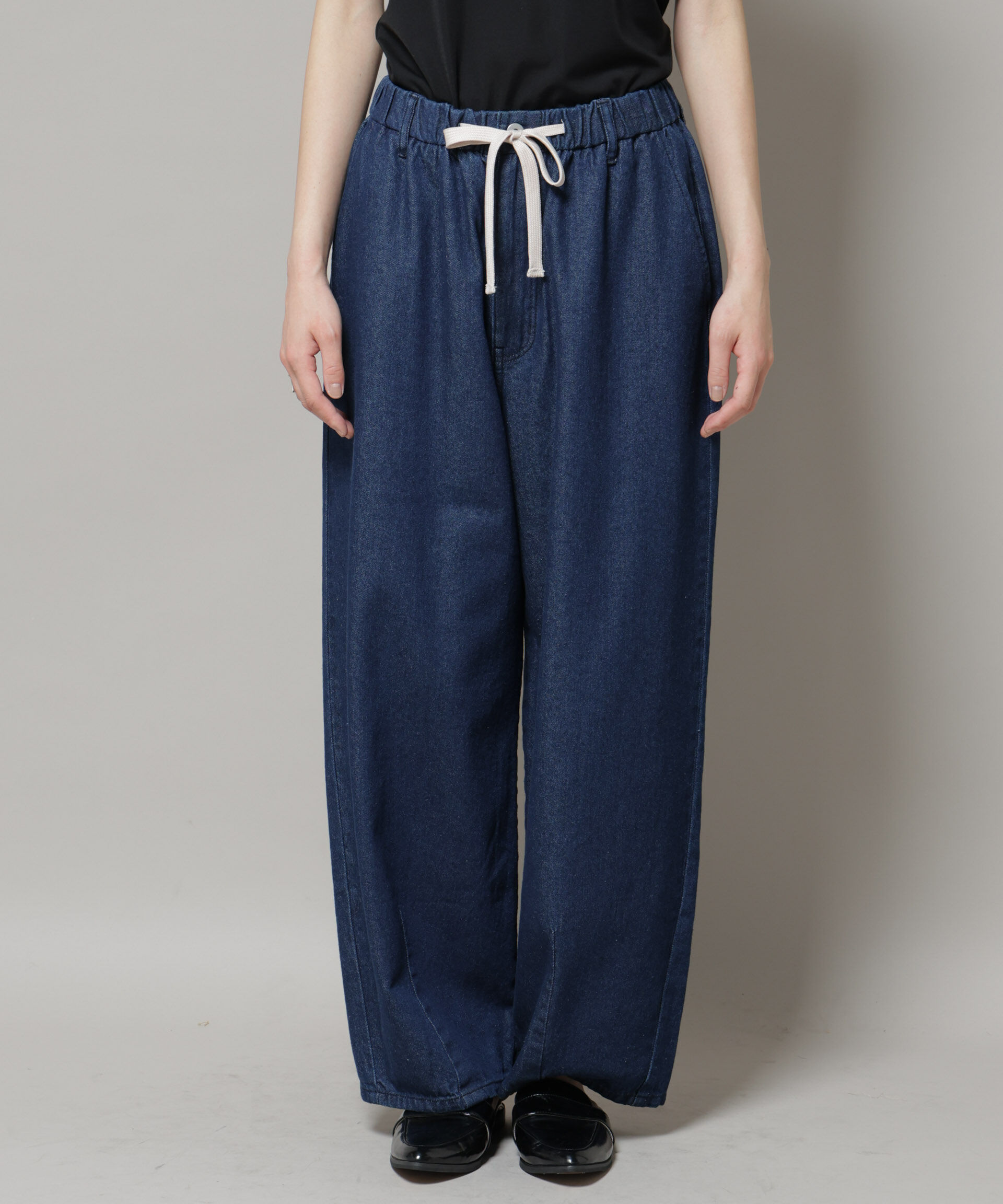 nano･universe「ドロストデニムパンツ(セットアップ可)」|チノ|